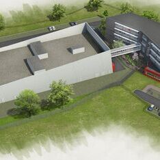Vogelperspektive - Eingeladener Wettbewerb Neubau Bürogebäude mit Rechenzentrum, Sachsen-Bautzen