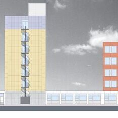 Nordost Ansicht - Energetische Sanierung, Dach und Fassade, Finanzamt, Berlin-Schöneberg